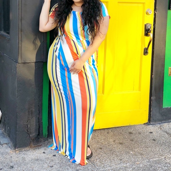 Rainbow Maxi Dress - Picture 1 of 2